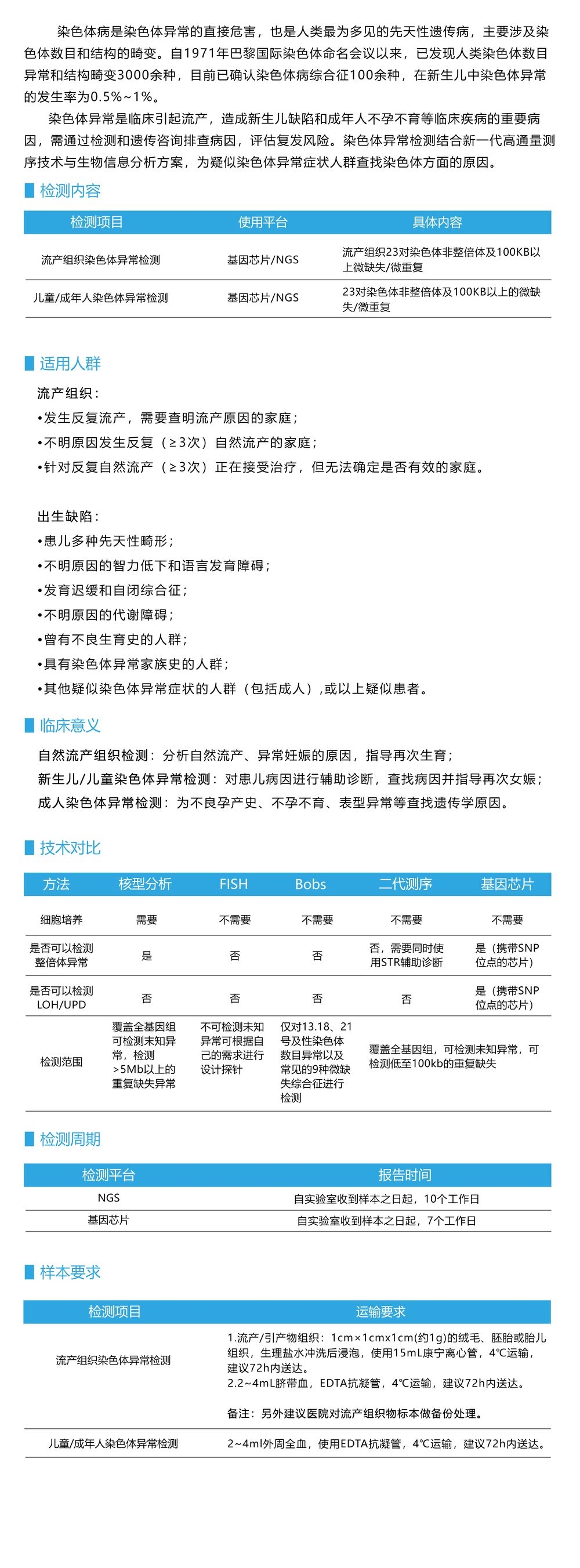 染色體異常檢測